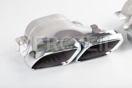 E63 AMG Facelift Exhaust Tips Chrome Genuine Mercedes AMG (part number: A2134904805)