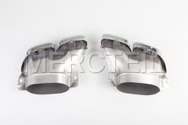 E63 AMG Facelift Exhaust Tips Chrome Genuine Mercedes AMG (part number: A2134904805)