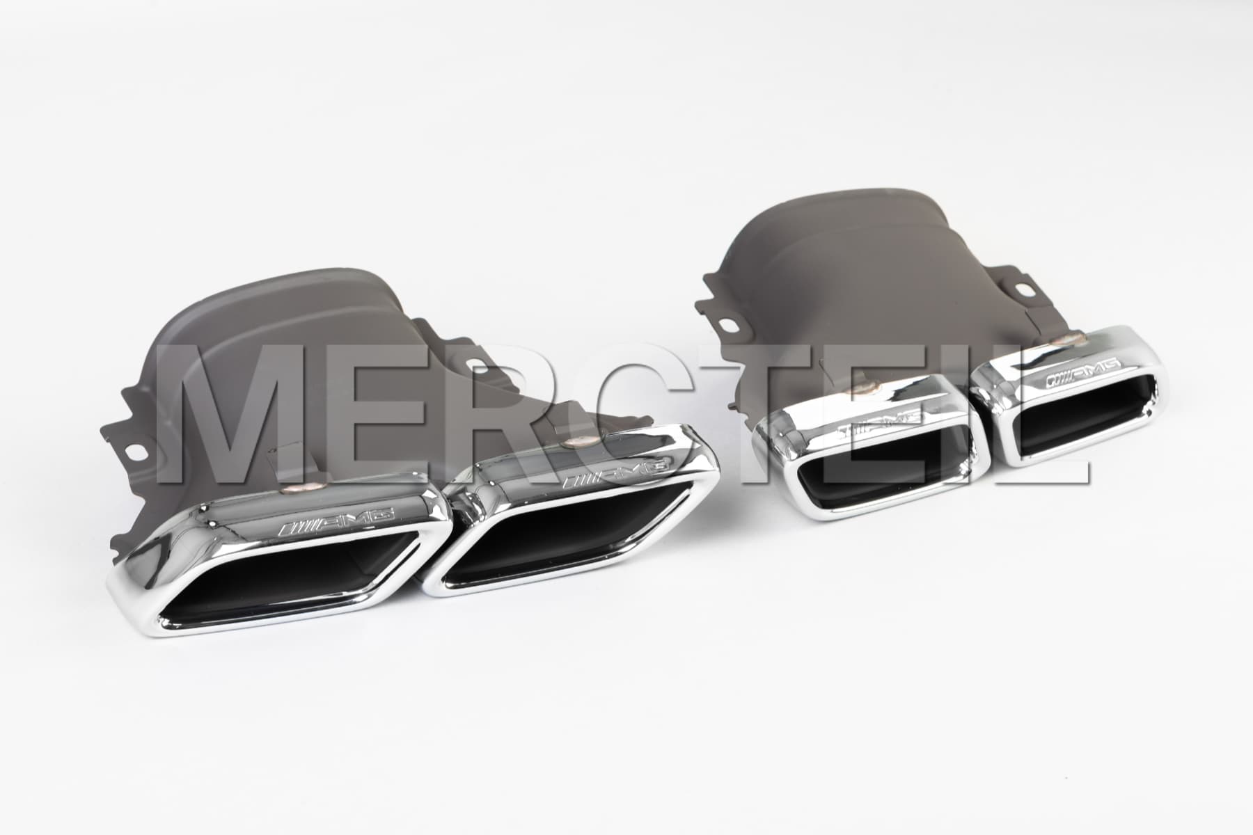 63 AMG Exhaust Tips Chrome Package Genuine Mercedes-AMG (Part number: A2134903200)