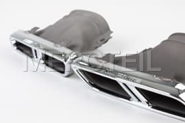 E63s AMG Chrome Exhaust Tips Chrome Package 213 Genuine Mercedes-AMG (Part number: A2134901502)