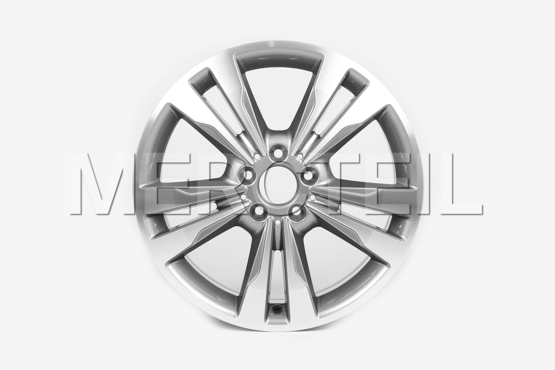 E-Class R18 5 Twin Spoke Wheels Titanium Gray W/S212 Genuine Mercedes-Benz (Part number: A21240157027X21)