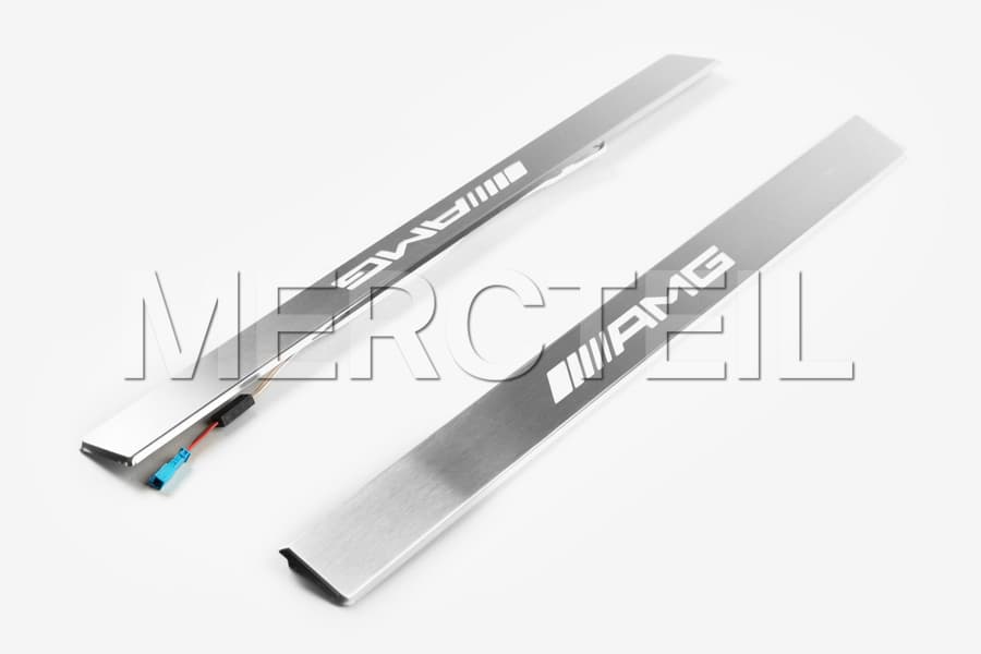 E Class AMG Illuminated Door Sill Panels Genuine Mercedes AMG