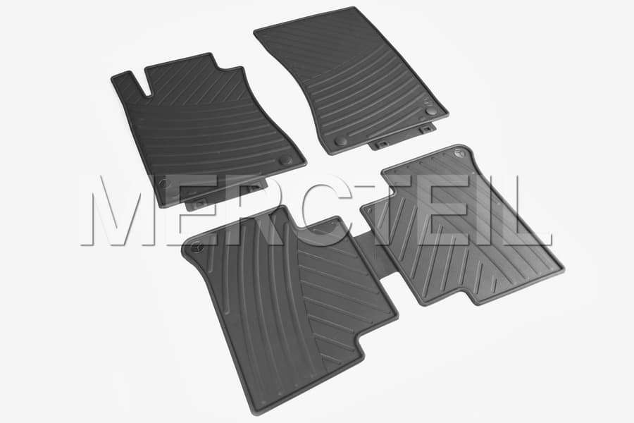 thumbnail image 2 of Genuine Lengenfelder Grosgrain Floor Mats For Mercedes-Benz W211 / S211 E-Class – Black 2 of 4