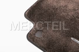 E-Class Exclusive Front Velours Floor Mats Espresso Brown Deep Pile W213 / S213 Genuine Mercedes-Benz (Part number: A21368018068U72)