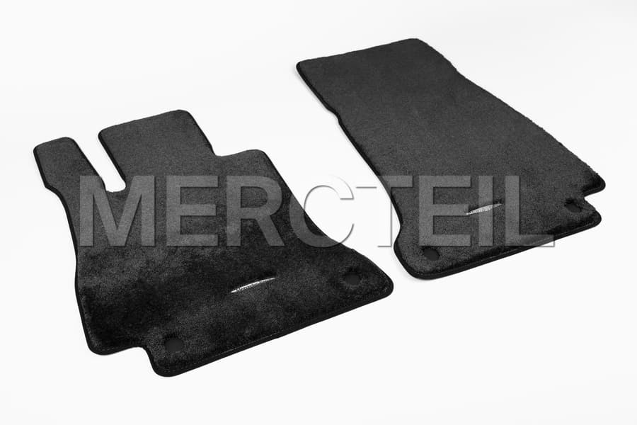 E-Class Exclusive Velours Front Floor Mats Black Deep Pile LHDRHD