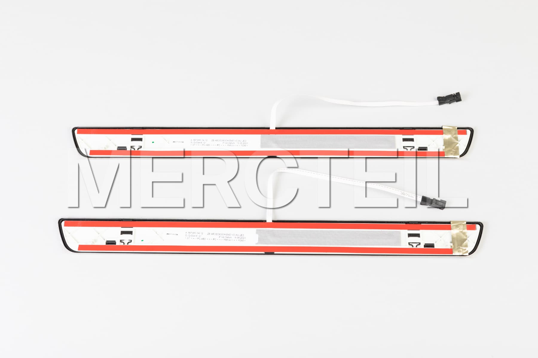 Edition 55 AMG Interchangeable Illuminated Door Sill Covers Red GLE Class V167 / GLE Coupe C167 Genuine Mercedes AMG (Part number: A1676800412)
