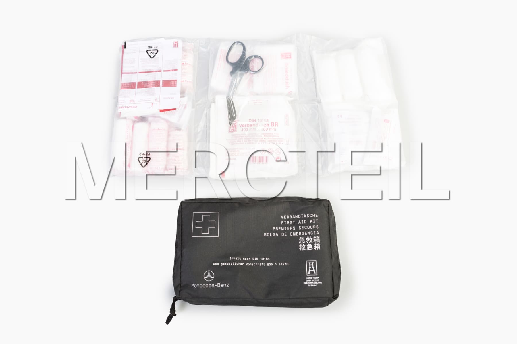 Emergency Kit First Aid Bag Black Genuine Mercedes Benz A1698600150