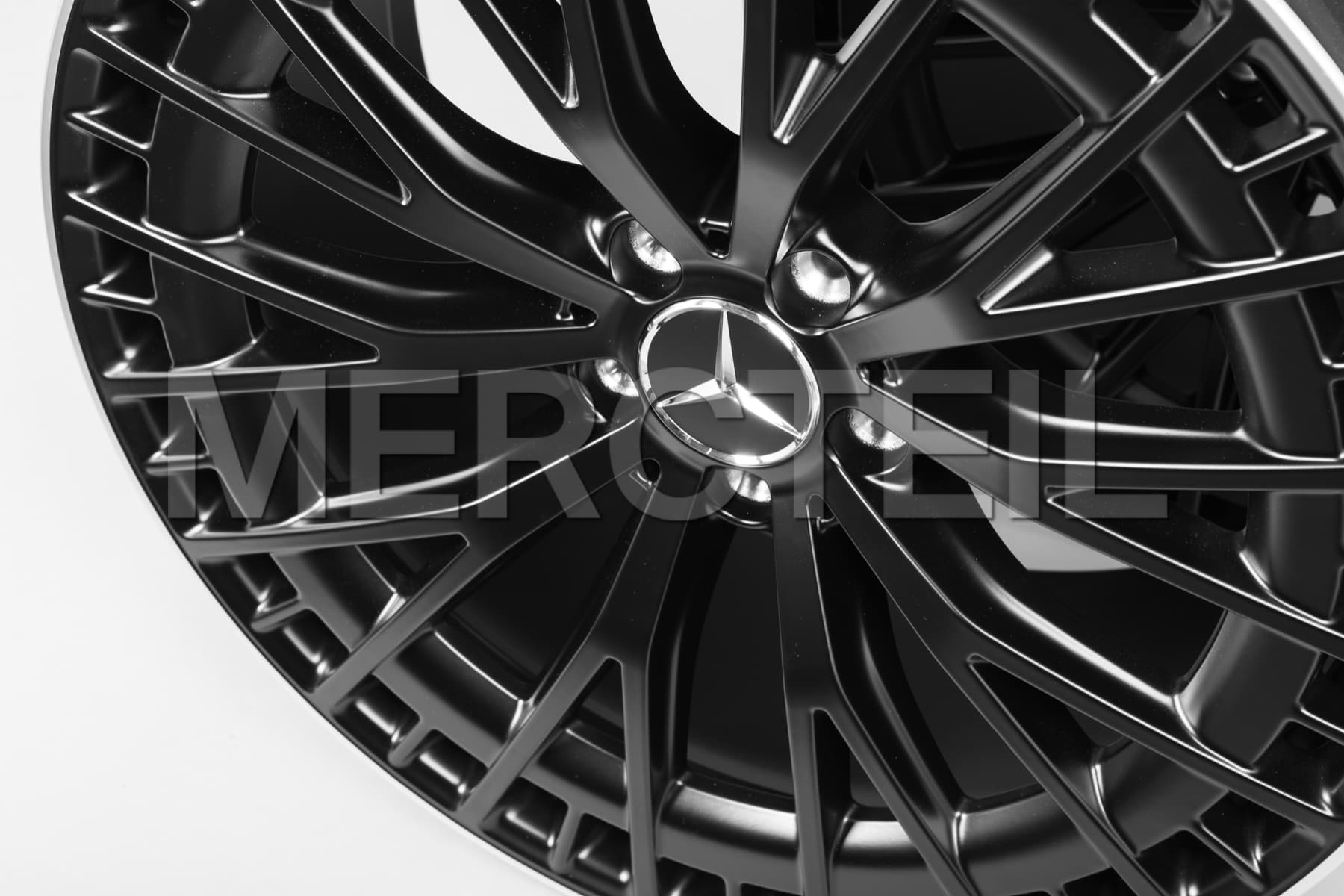 EQE AMG Multi-Spoke-Design Black Matte Light-Alloy Wheels R21 297 Genuine Mercedes-AMG (Part number: A29540129007X71)