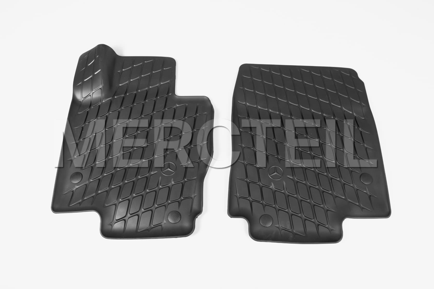 EQE Rubber Front Floor Mats 2 Piece Dynamic Squares LHD V295 Genuine Mercedes-Benz (Part number: A29568017039051)