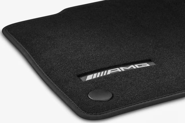 EQS AMG Black Velour Floor Mats Set V297 LHD/RHD Genuine Mercedes AMG