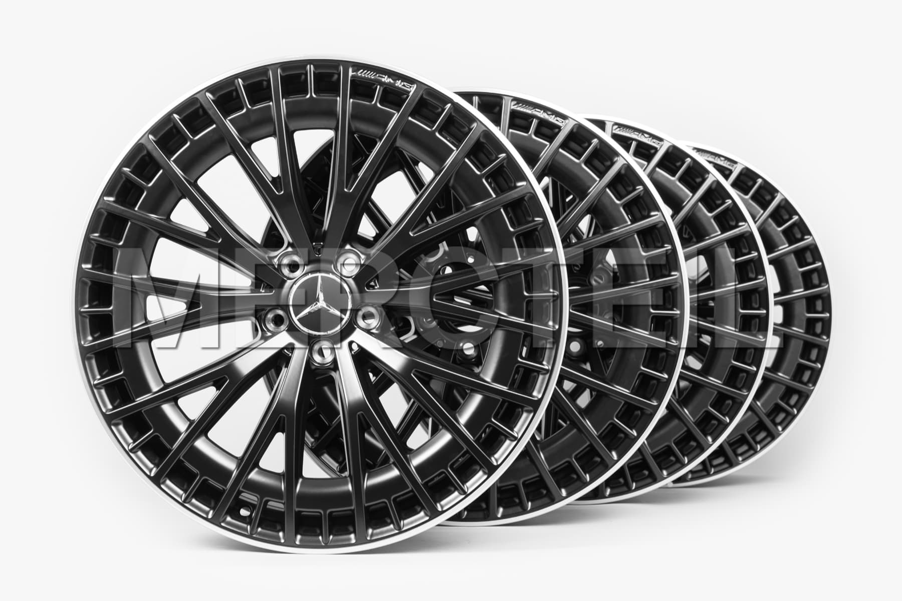 EQS AMG Multi-Spoke-Design Black Matte Light-Alloy Wheels R21 297 Genuine Mercedes-AMG (Part number: A29740129007X71)
