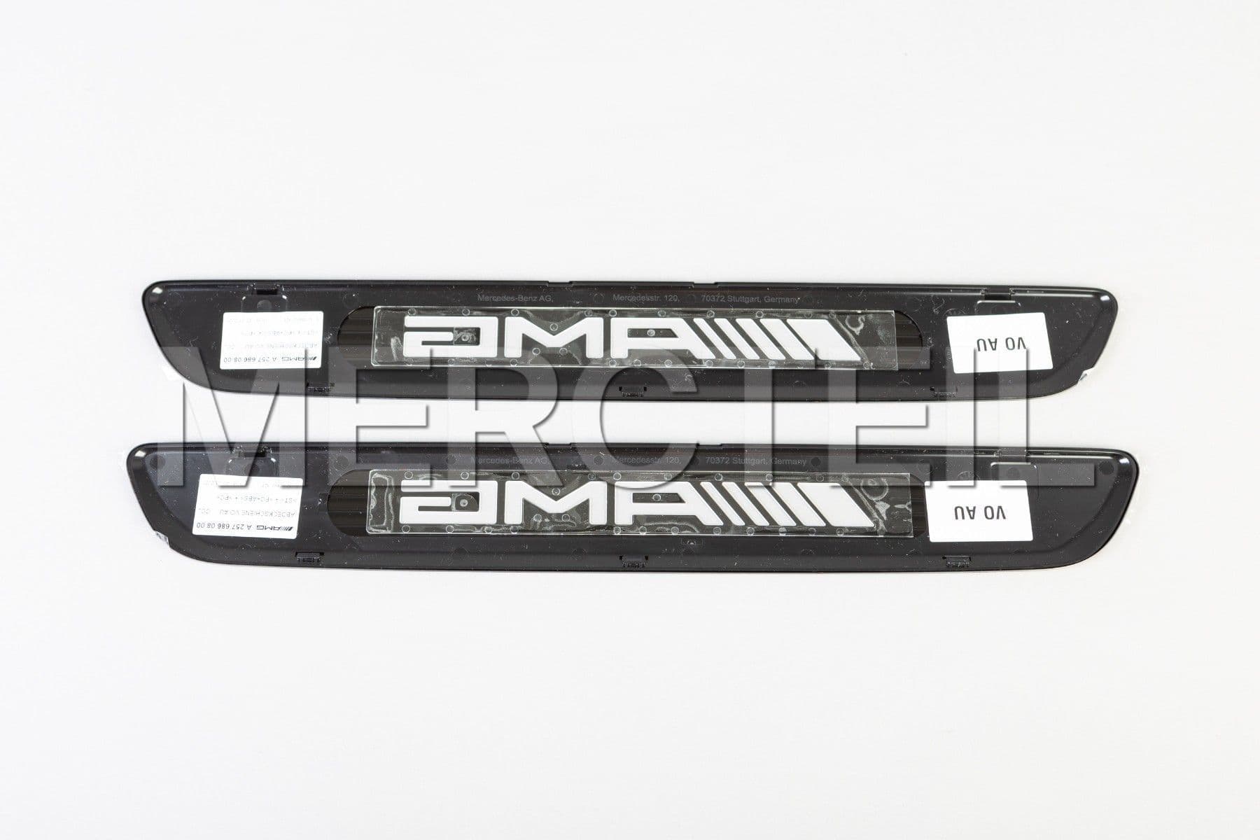 Exchangeable AMG Covers for Illuminated Door Sills Genuine Mercedes AMG (part number: A2576805302)