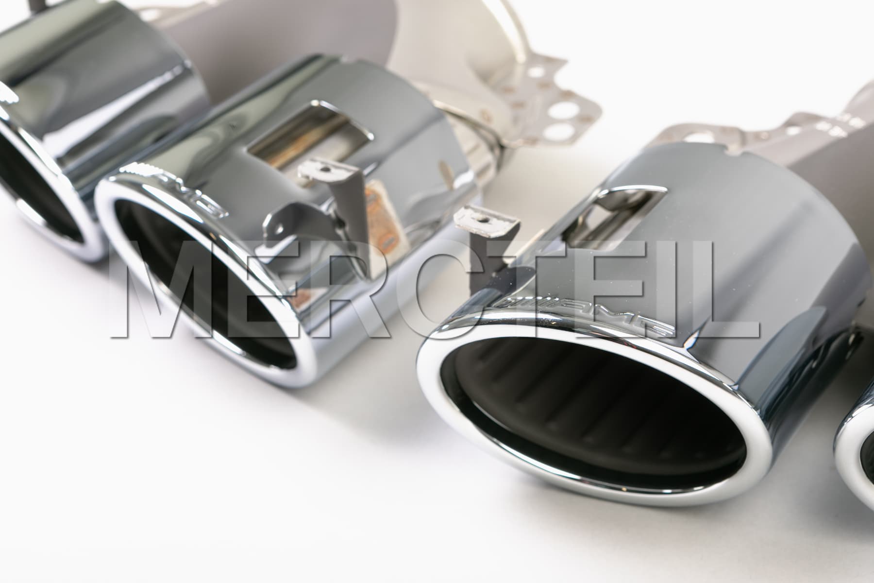 Exhaust Tailpipe Chrome Covers 45 S AMG Look Kit C/X118 W177 H247 Genuine Mercedes-AMG (Part number: A0004901300)