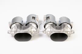 Exhaust Tailpipe Chrome Covers 45 S AMG Look Kit C/X118 W177 H247 Genuine Mercedes-AMG (Part number: A0004901400)