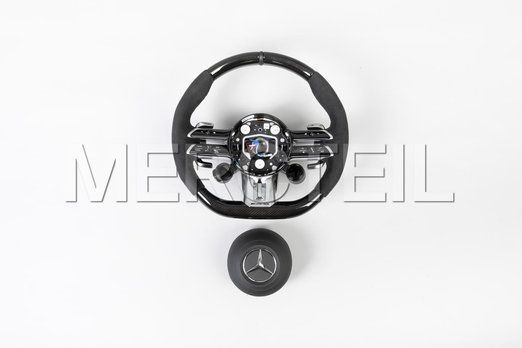 G63 AMG Steering Wheel Carbon Fiber/Microcut Microfibre W463A W465 Genuine Mercedes-AMG