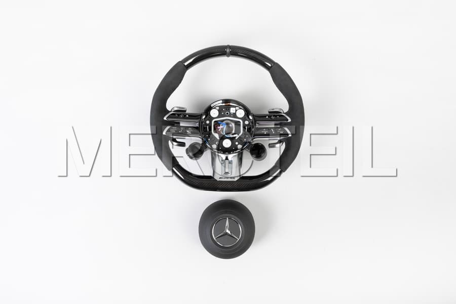 G63 AMG Steering Wheel Carbon Fiber Microcut Microfibre W463A W465 Genuine Mercedes AMG preview 0