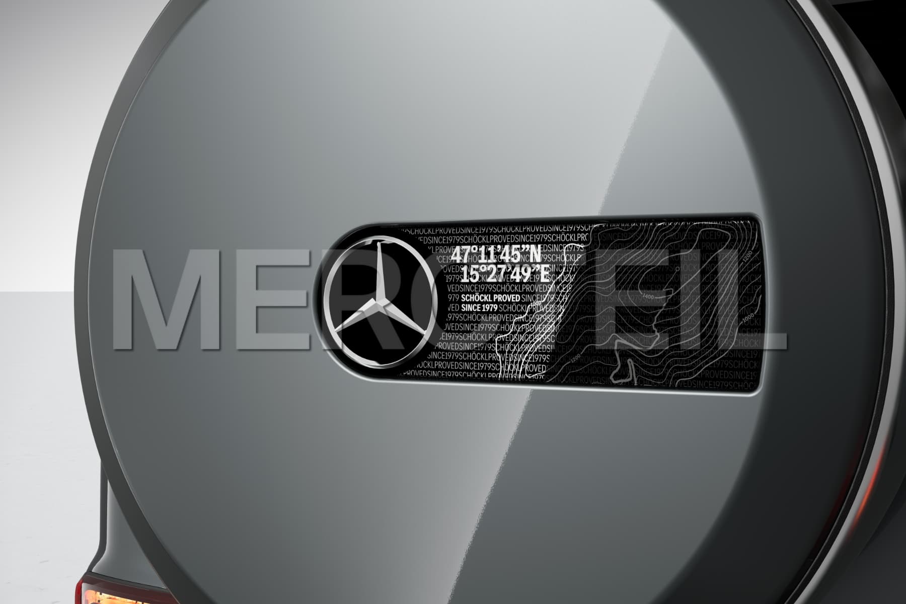 G-Class Schöckl Design Black Spare Wheel Cover Mounting Plate W463A W465 Genuine Mercedes-Benz A4638908700