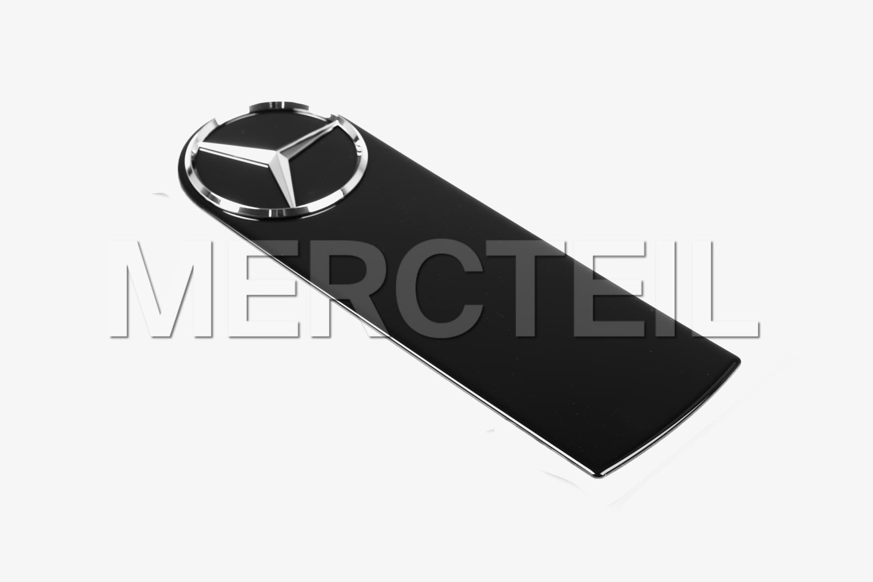 G-Class Spare Wheel Black Mounting Plate with Chrome Emblem W463 W463A Genuine Mercedes-Benz (Part number: A4638901744)