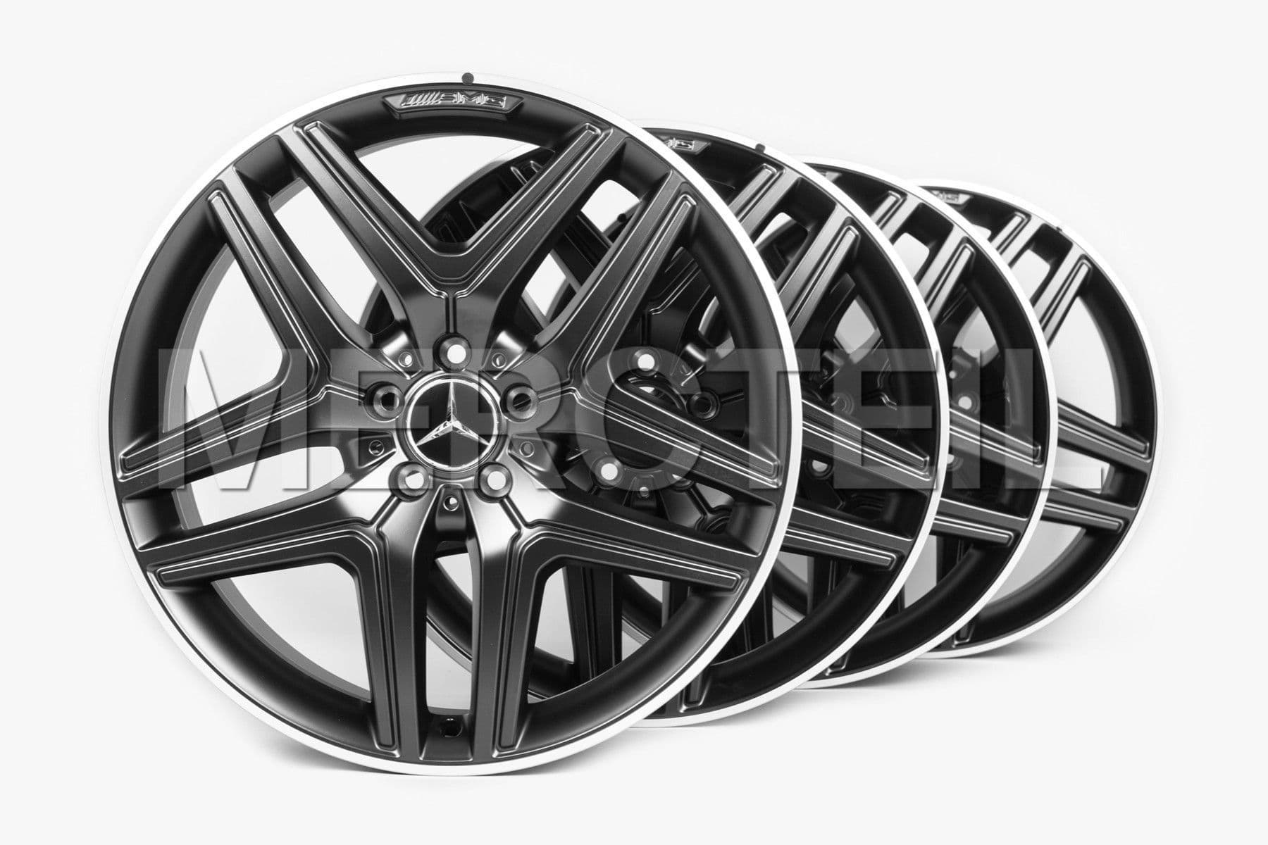 GLA35 / GLB35 / GLA45 AMG Black Matte Alloy Wheels Set 5 Twin Spoke H247 / X247 Genuine Mercedes AMG (part number: 	
A24740120007X71)
