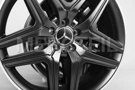 GLA35 / GLB35 / GLA45 AMG Black Matte Alloy Wheels Set 5 Twin Spoke H247 / X247 Genuine Mercedes AMG (part number: 	
A24740120007X71)