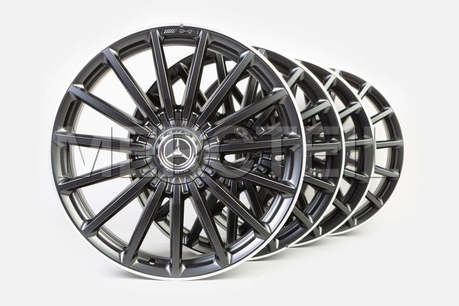GLA35 / GLB35 / GLA45 AMG Black Matte Multi Spoke Wheels Set 21 Inch H247 / X247 Genuine Mercedes AMG preview 0