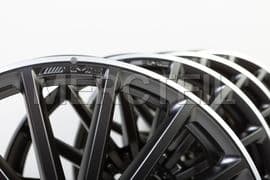 GLA35 / GLB35 / GLA45 AMG Black Matte Multi Spoke Wheels Set 21 Inch H247 / X247 Genuine Mercedes AMG (part number: 	
A24740122007X71)