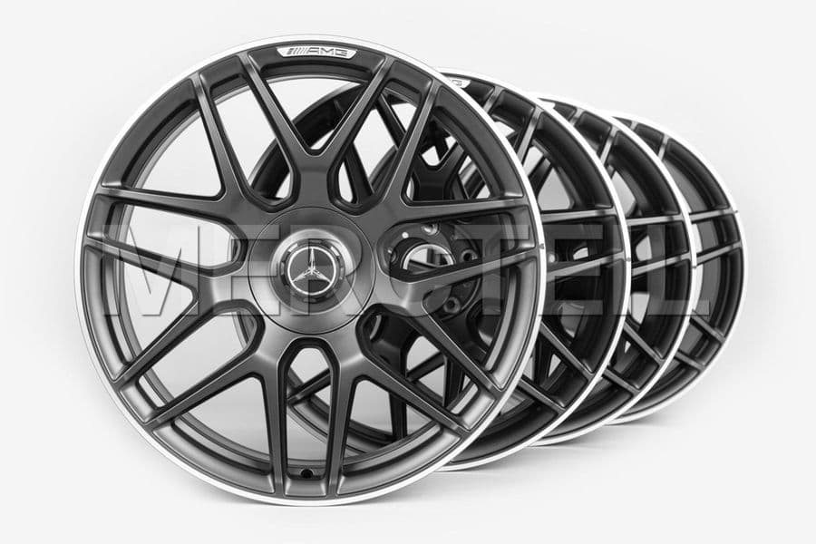 GLC63 AMG Forged Wheels Set Black Matte Cross Spoke Design X253 / C253 Genuine Mercedes AMG preview 0