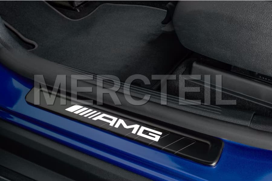GLC Exchangeable AMG Black Covers For Illuminated Door Sills X254/C254 Genuine Mercedes AMG preview 0