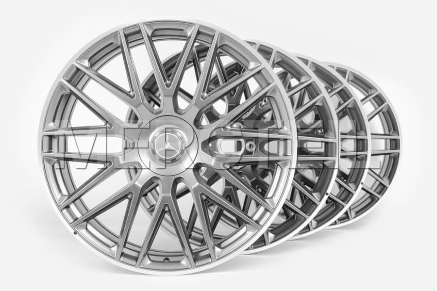 GLS63 AMG Forged Wheels Set Cross Spoke Himalaya Gray 23 Inch X167 Genuine Mercedes AMG preview 0