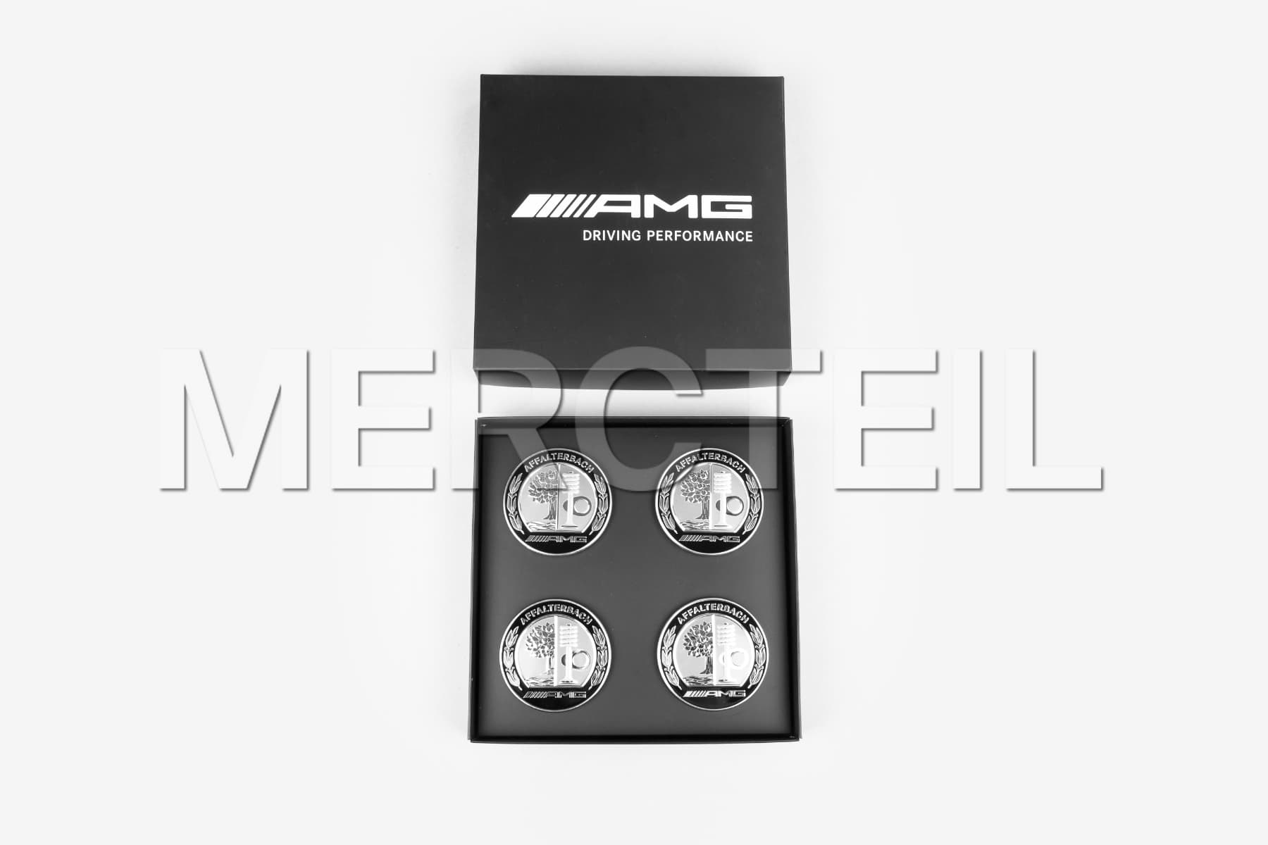 AMG Hub Covers with Affalterbach Logo Genuine Mercedes-AMG (Part number: A0004003100)