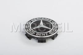 Laurel Black Hubcaps Genuine Mercedes Benz (part number: A22240022009040)