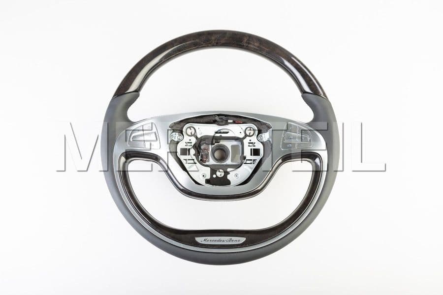 Leather Black Steering Wheel With Poplar Trims for S-Class preview 0