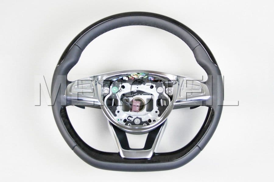 Leather Black Steering Wheel With Poplar Trims for S-Class & Coupe preview 0