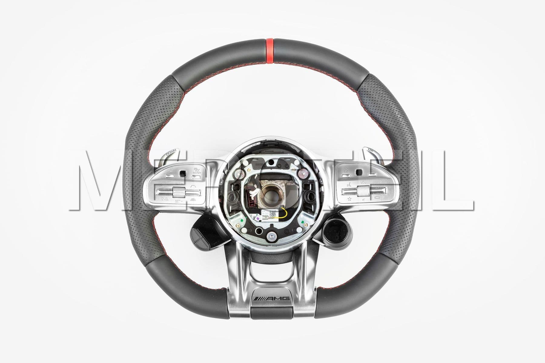 MERCEDES VITO W638 LEATHER STEERING WHEEL FLAT BOTTOM GREY 1997-2003 CUSTOM - Evolution GT
