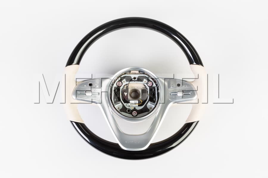 Maybach Facelift Designo Porcelain Steering Wheel with Piano Lacquer Wood Genuine Mercedes Benz preview 0
