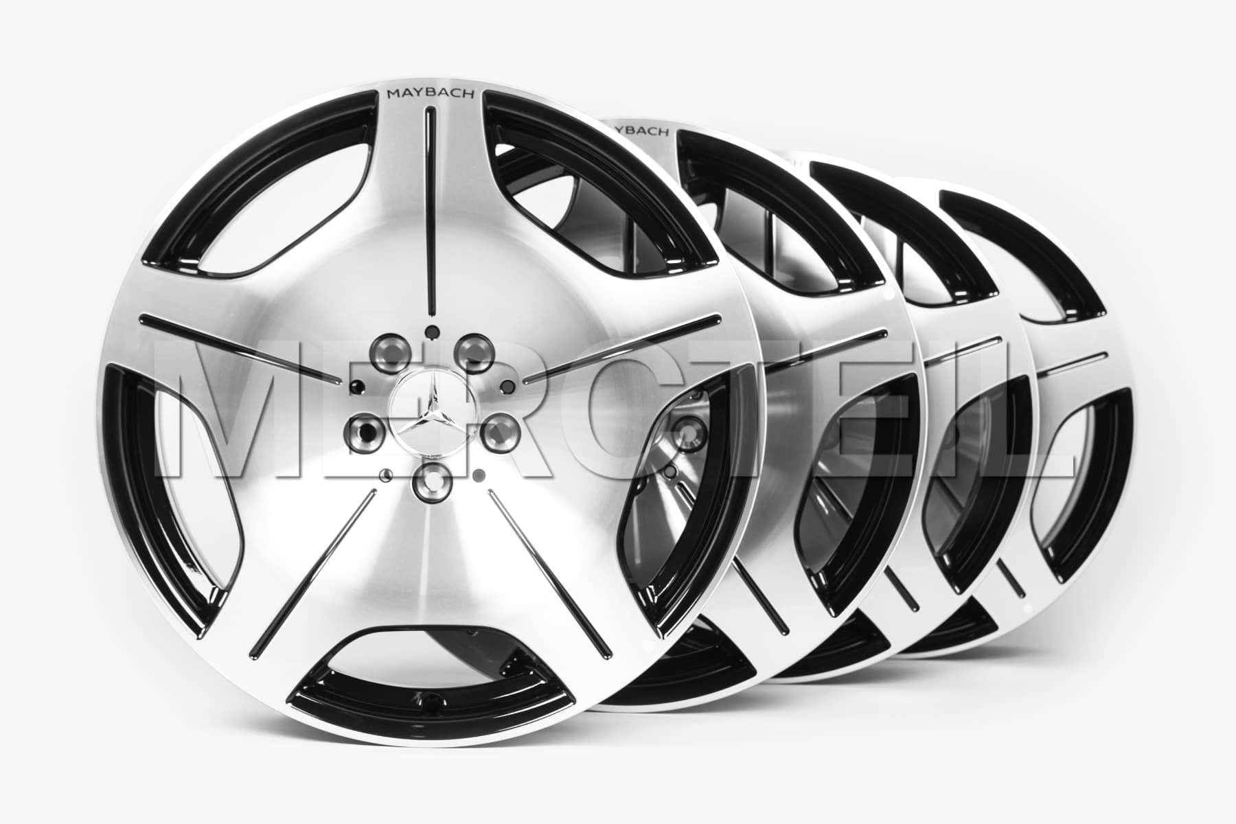 Maybach S Class 5 Hole Rims Set R19 W223 / V223 / Z223 Genuine Mercedes Benz (Part number: A22340156009Y73)