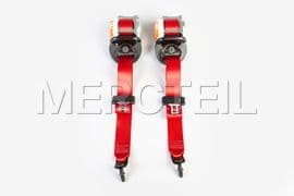 Mercedes A Class Red Seat Belts AMG Genuine Mercedes AMG (part number: A17786007003D53)