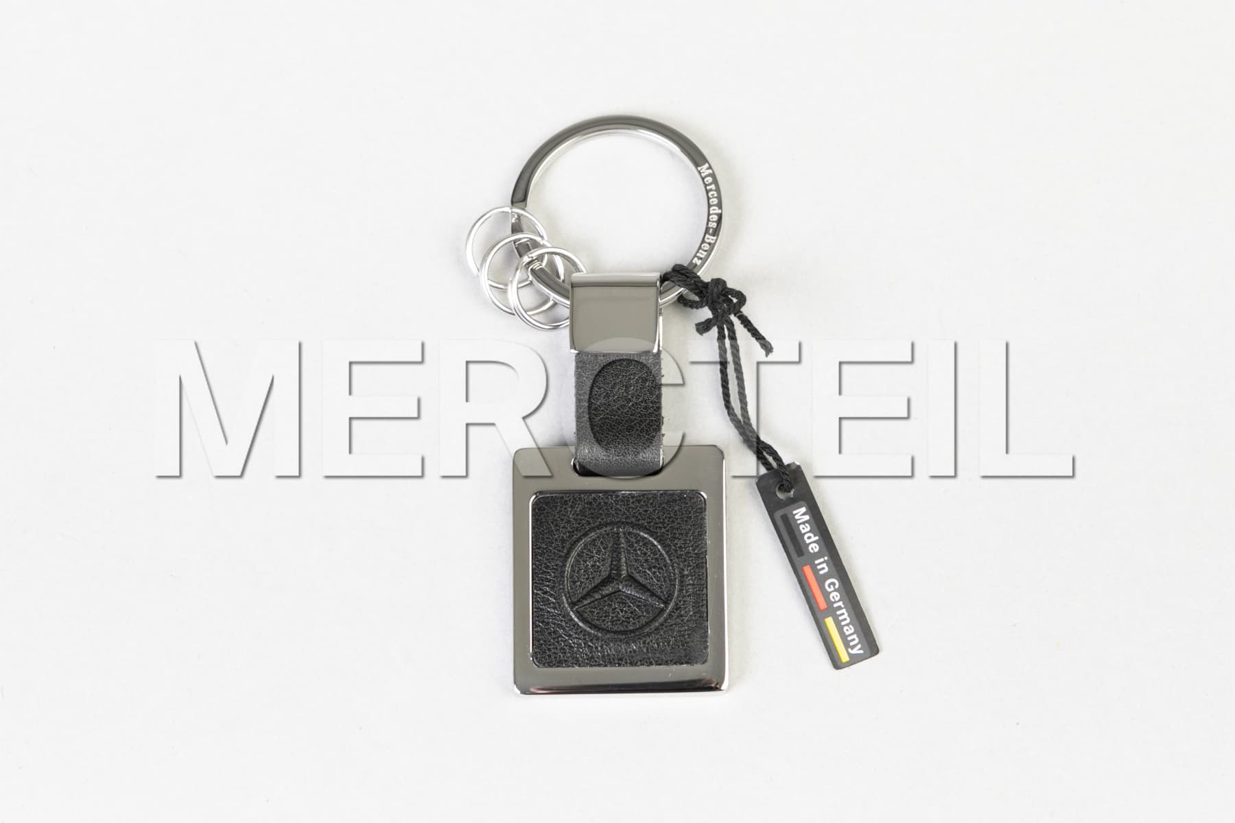 Mercedes-Benz St. Petersburg Steel Leather Key Ring Genuine Mercedes-Benz B66953626