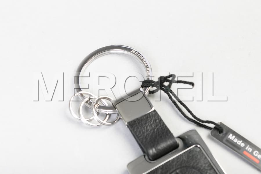 Mercedes-Benz St. Petersburg Steel Leather Key Ring Genuine