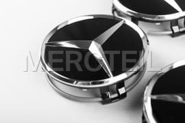 Mercedes Center Wheel Caps Star Black Genuine Mercedes Benz (part number: B66470200)