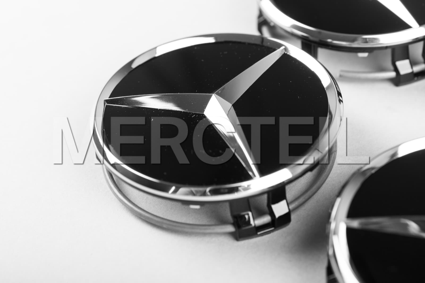 Mercedes Center Wheel Caps Star Black Genuine Mercedes Benz (part number: B66470200)