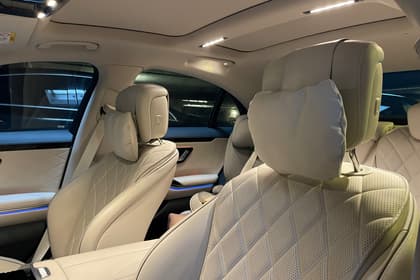 2-Pack Beige Car Headrest Pillows – Ultra Soft S-Class Style Cushion For Mercedes Benz