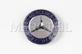 Mercedes Laurel Wreath Blue Hood Emblem Genuine Mercedes-Benz (Part number: A2078170316)