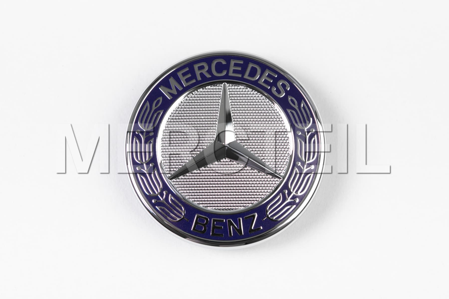 AMG Front Hood Emblem Matte Black Flat Laurel Wreath Badge Mercedes Be
