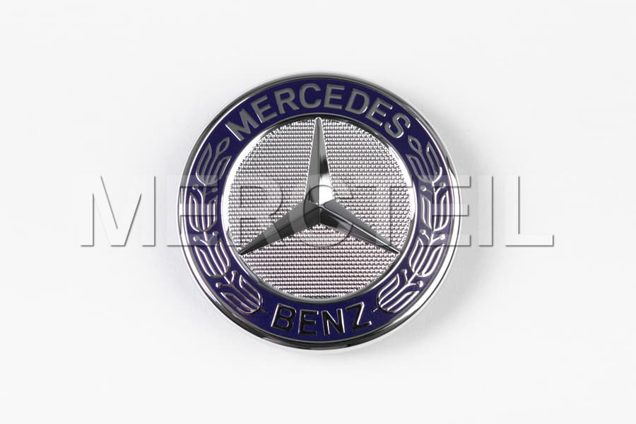 Mercedes Laurel Wreath Blue Hood Emblem Genuine Mercedes Benz preview 0