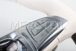 Mercedes Beige Lederlenkrad mit Holz-Zierelementen für S-Klasse (Teilenummer: A00146024038R85)