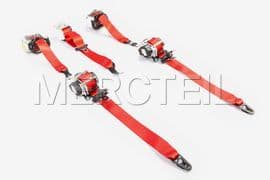 AMG Red Seat Belts for C Class W205 Genuine Mercedes Benz (part number: 	
A20586024853D53)