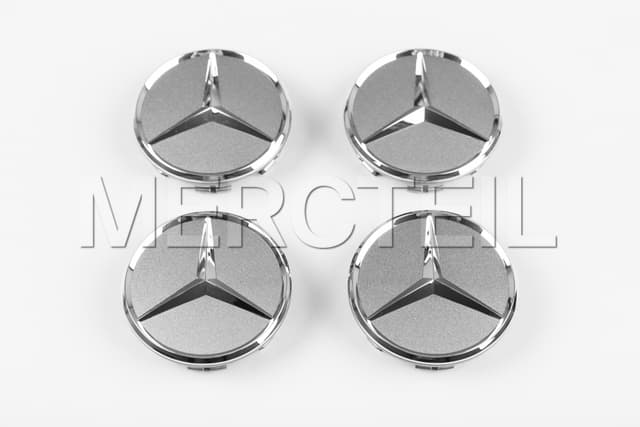 Mercedes Wheel Hubcaps Gray Raised Star Genuine Mercedes Benz preview
