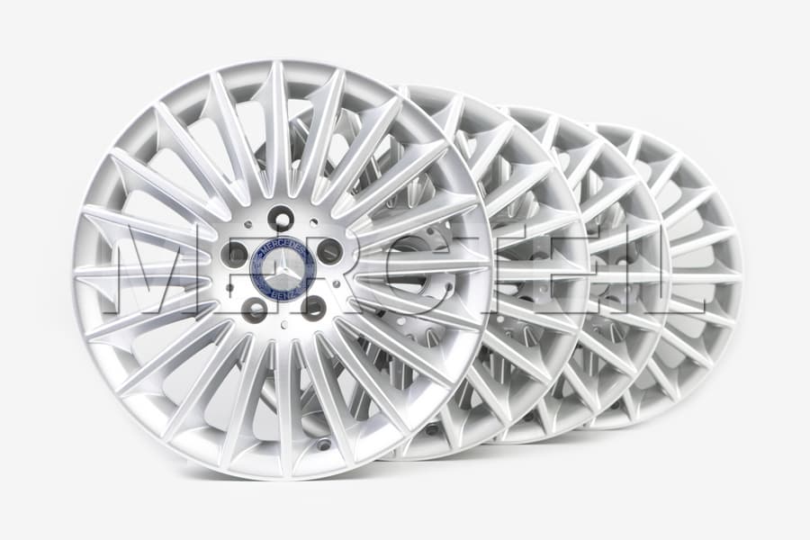 Multispoke Silver Vanadium Wheel Set R17 E Class W/S212 Genuine Mercedes Benz preview 0
