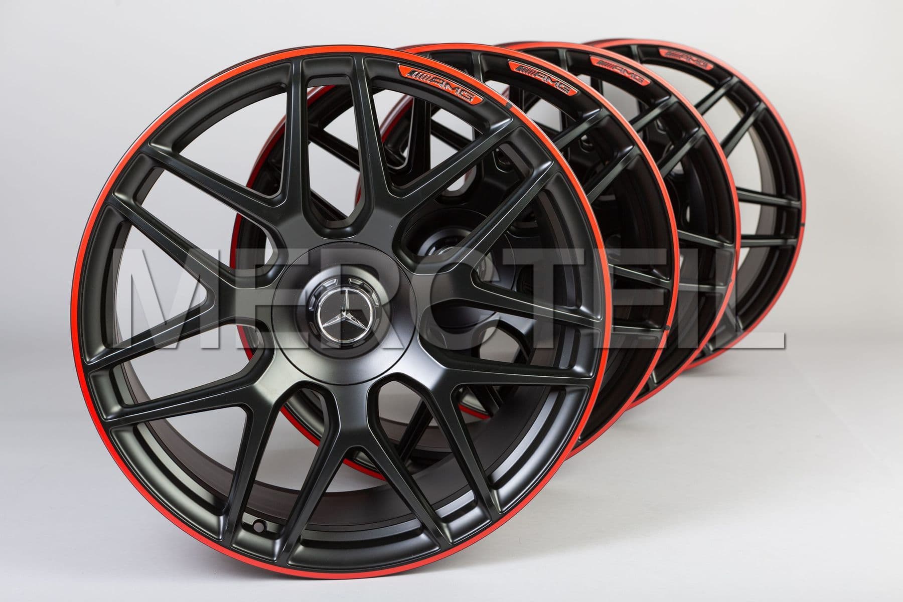 MW46340005 MERCEDES-BENZ AMG R22 RED RIM FLANGE KIT +HUB CAP